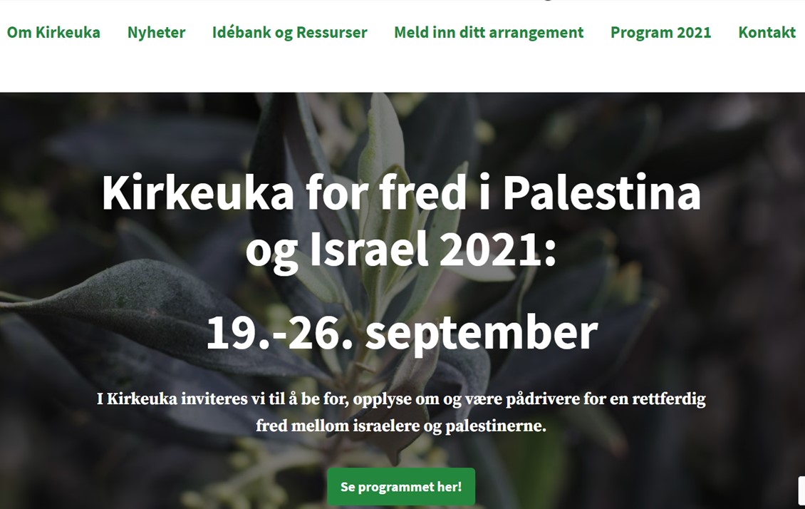 Webinar: Kirkeuka for fred i Israel og Palestina 2021
