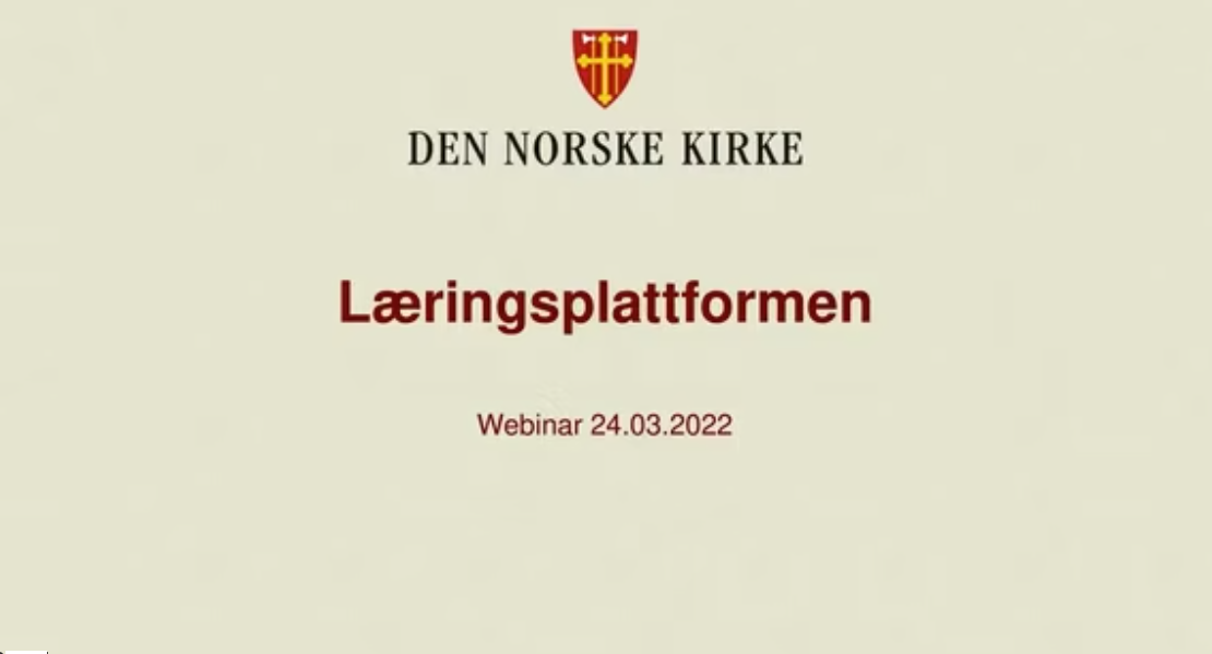 Webinar: Ny digital læringsplattform for alle ansatte i Den norske kirke