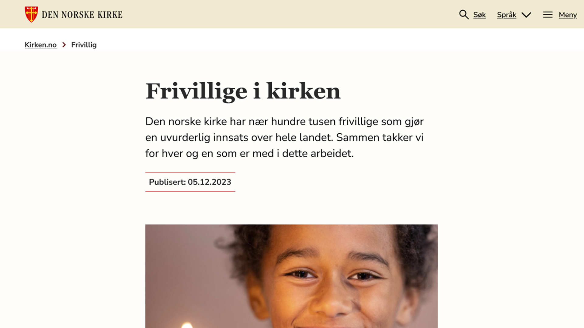Endringer på kirken.no